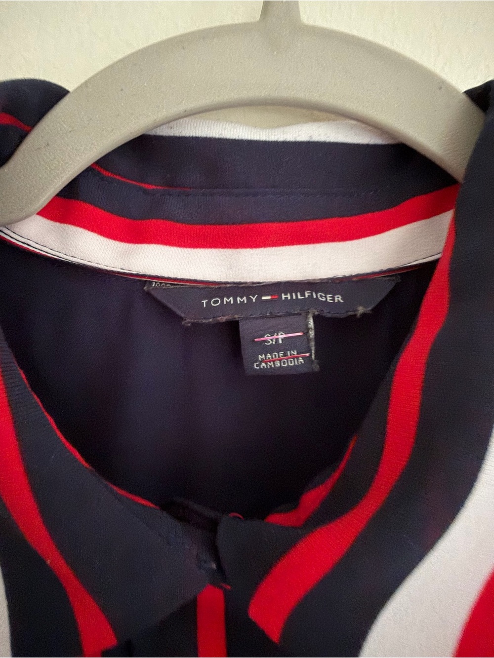 TOMMY HILFIGER Shirt Dress w/Tie Belt - Women’s Size Small/P - Red/White/Blue - Picture 4 of 15